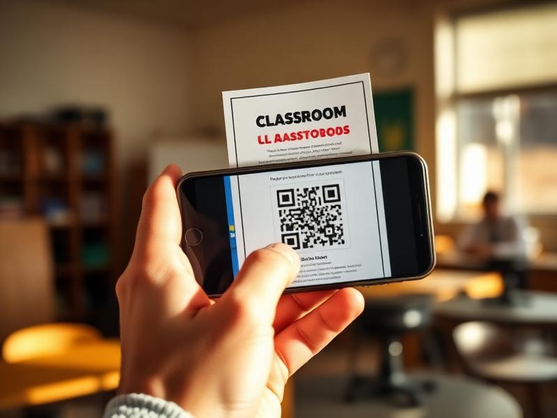 QR code flyer for classroom wishlist